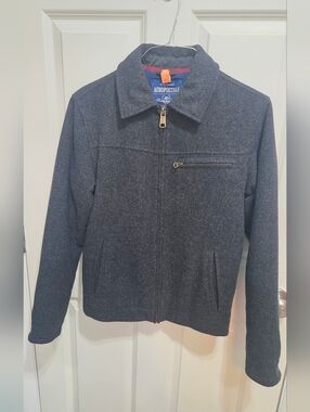 80% Wool VTG Abercrombie & Fitch Jacket Men's xsmall Wool Gray Full Zip 90s Y2K